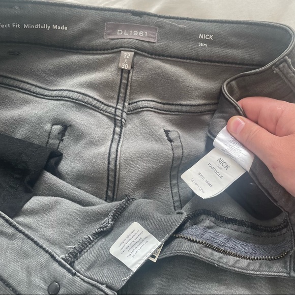 DL1961 Nick Slim Gray Jeans 32x30 - Picture 3 of 3